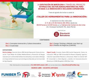 FUNIBER patrocina el “Taller de Herramientas para la Innovación” en Perú