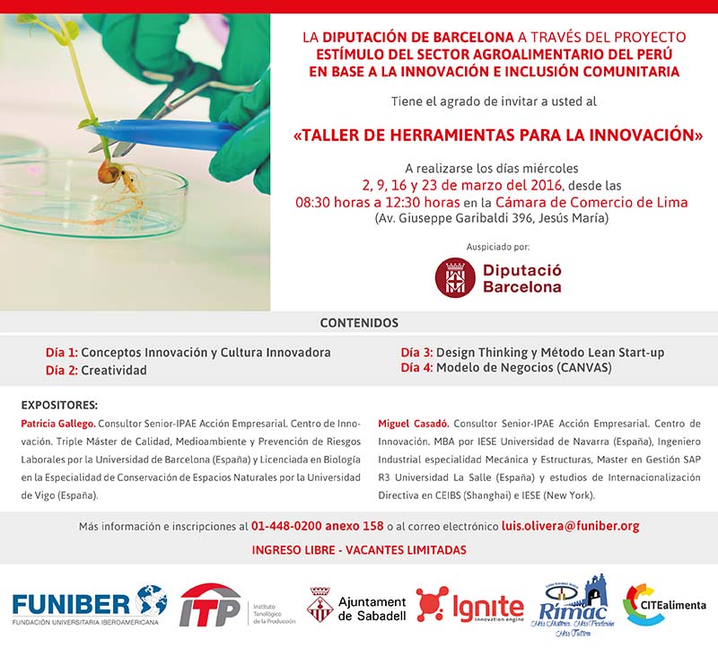 FUNIBER organiza el “Taller de Herramientas para la Innovación” en Perú