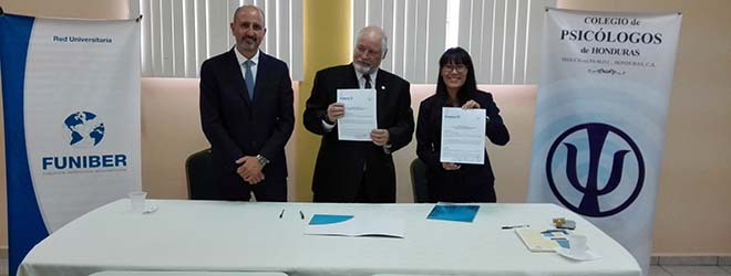 FUNIBER y el Colegio de Psicólogos de Honduras firman un convenio de Becas de Formación
