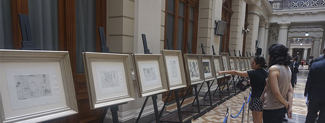 Inaugurada exposición de Picasso en el Palacio de Tribunales de Santiago (Chile)