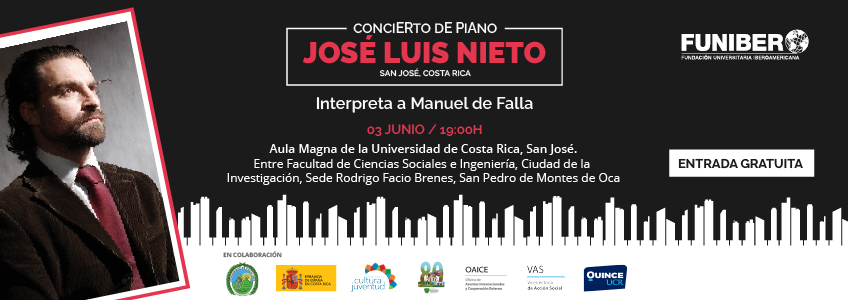 FUNIBER organiza concierto del pianista José Luis Nieto en Costa Rica