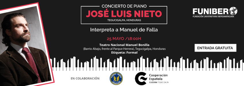 FUNIBER organiza un segundo concierto del pianista José Luis Nieto en Honduras