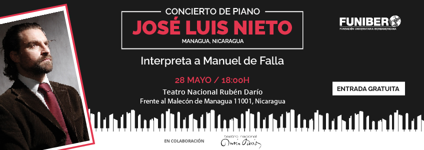 El pianista José Luis Nieto se trasladará a Nicaragua en su gira de conciertos