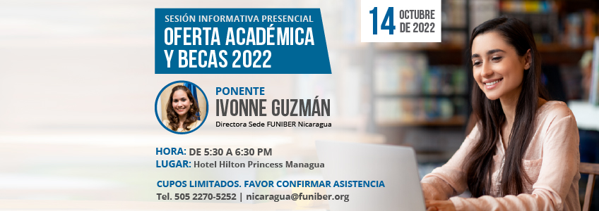 FUNIBER Nicaragua organiza una sesión informativa sobre la convocatoria de becas 2022 en la ciudad de Managua