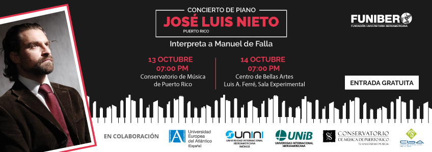 El pianista español José Luis Nieto ofrecerá dos conciertos en Puerto Rico