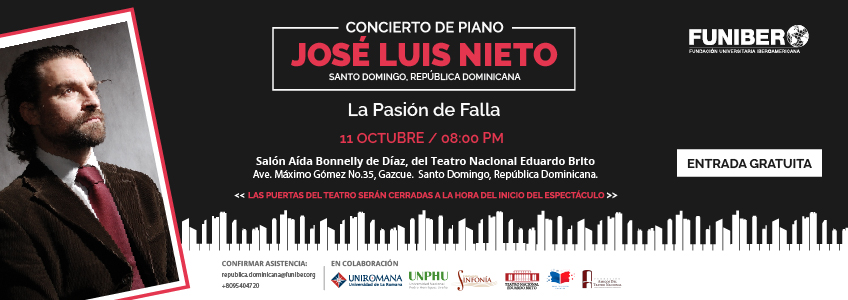 El pianista español José Luis Nieto ofrecerá un concierto en República Dominicana