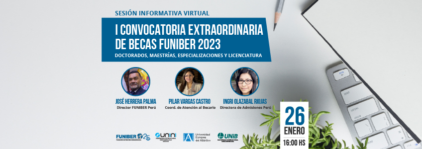 FUNIBER Perú convoca una sesión informativa sobre el programa de becas 2023