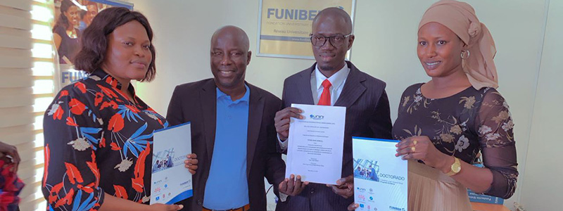 Alumno becado por FUNIBER defiende su tesis doctoral en la sede de FUNIBER en Senegal