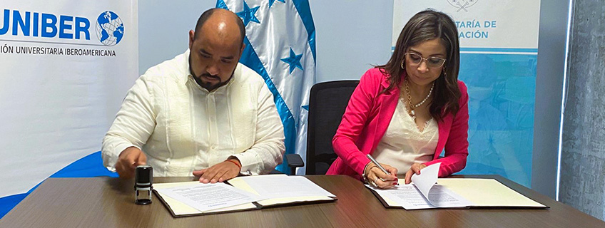 FUNIBER afianza alianza para beneficiar a personal de la SEDUC de Honduras