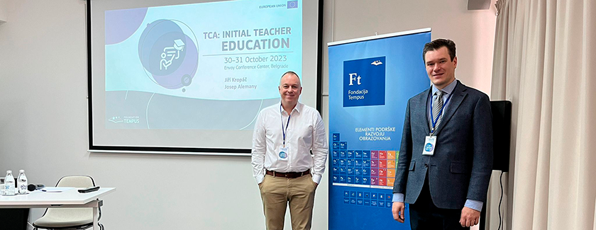 Socios del proyecto DigitalTA, en el que participa FUNIBER, intervienen en una conferencia educativa en Serbia
