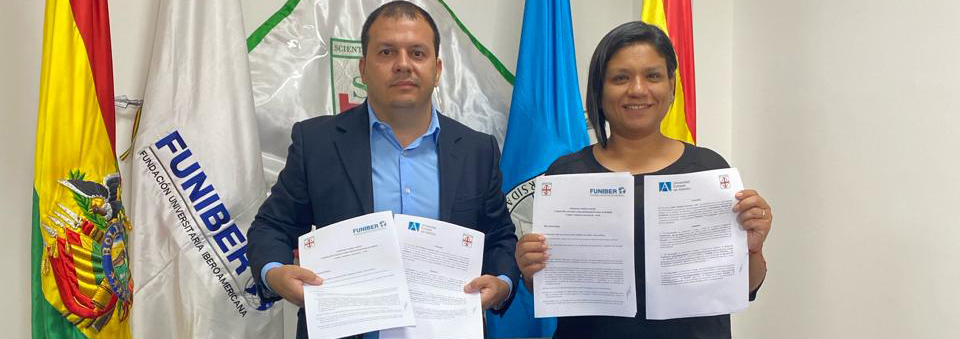 FUNIBER Bolivia firma convenio de cooperación con el Colegio Saint Thomas Aquinas College