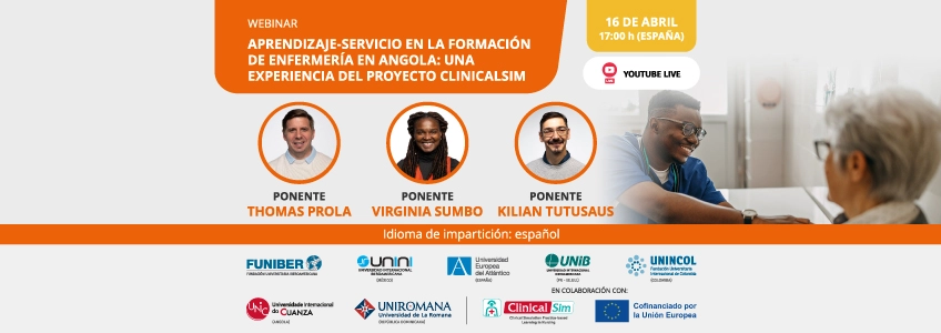 FUNIBER organiza el webinar «Aprendizaje-servicio en la formación de enfermería en Angola: una experiencia del proyecto CLINICALSIM»